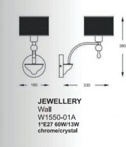 Kinkiet Zuma Line Jewelery W1550-01A-F4B3 E27