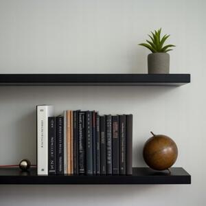 Półka Wisząca STIVMEBLE Ścienna 60 cm na książki zdjęcia 60x15x1,8 cm Czarny Mat