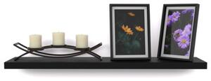 Półka Wisząca STIVMEBLE Ścienna 60 cm na książki zdjęcia 60x15x1,8 cm Czarny Mat