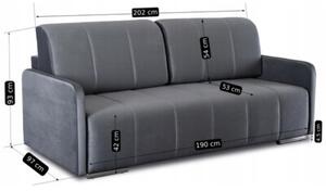 Wersalka Sofa Kanapa RozkÅadana Z FunkcjÄ Spania Dwuosobowa Szara IBIZA