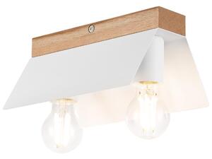Lamkur Lampa sufitowa ESME 2xE27/15W/230V biała/dąb LA53363