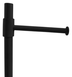 Stojak WC Estiva Round Black czarny mat 3w1 uchwyt na papier rolki i szczotka WC 1 szt