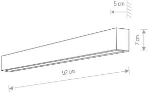 Lampa Wewnetrzna Ścienna Kinkiet Straight Wall Led M 7567 Nowodvorski