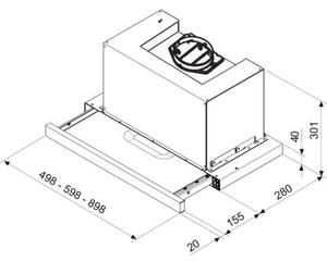 Okap ELICA Elite 26 BL/A/60 GFB E124XXI-038-002 Czarny 581m3/h 61dB klasa C