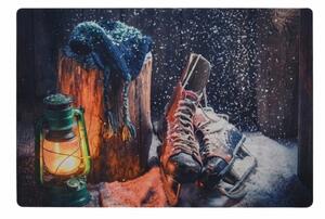 Świąteczna wycieraczka RUSTIC WELCOME 38x58 cm - różne warianty Wersja: Lyzwy