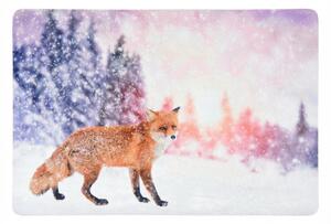 Świąteczna wycieraczka WILD IN WHITE 38x58 cm - więcej wariantów Wersja: Lis
