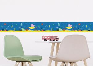 Dekoracyjny pas samoprzylepny Peppa Pig Sea, 500 x 9,7 cm