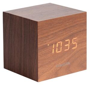 Karlsson 5655DW Designowy zegar stołowy LED z budzikiem, 8 x 8 cm