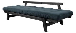 Sofa rozkładana z niebieskozielonym obiciem Karup Design Step Black/Petrol Blue