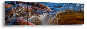 Szczegółowy obraz - woda między kamieniami (170x50 cm)