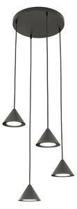 Czarna nowoczesna lampa wisząca nad wyspę - 16X D130 M9-G49
