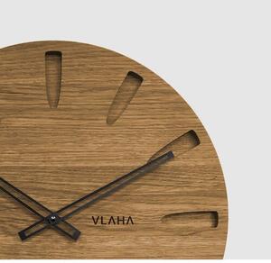 VLAHA VCT1022 zegar dębowy Grand czarny, śr. 45 cm