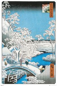 Plakat, Obraz Hiroshige - The Drum Bridge, (61 x 91.5 cm)