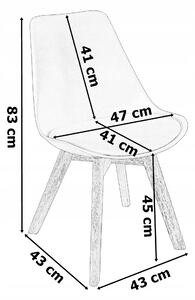 Krzesło nowoczesne Nantes DSW szare