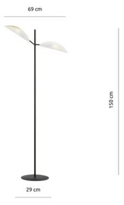 Lampa stojąca podłogowa Emibig 2xE14 40W VENE LP2 WHITE/GOLD 1159/LP2
