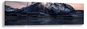 Obraz jeziora z górą (170x50 cm)