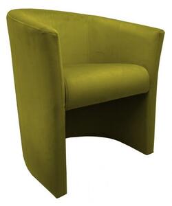 Fotel MAROS BL VELVET oliwkowy