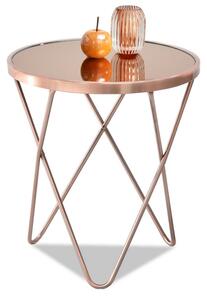 Elegancki stolik do kawy amin s miedziany z lustrzanym baltem do pokoju dziennego