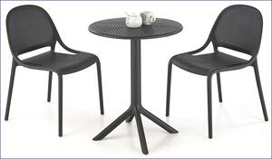 Czarny ażurowy stolik ogrodowy - Olav 4X