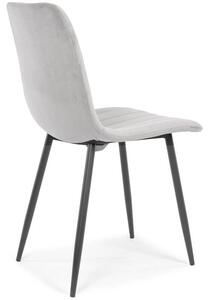 Krzesło welurowe SOFIA - szare