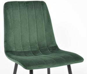 Krzesło welurowe SOFIA - butelkowa zieleń