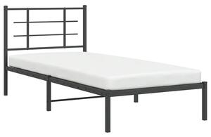 Czarne metalowe łóżko pojedyncze 80x200 cm - Sevelzo