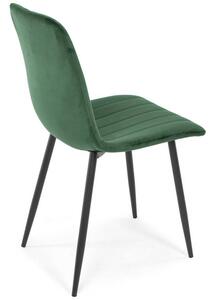 Krzesło welurowe SOFIA - butelkowa zieleń