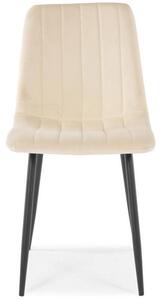 Krzesło welurowe SOFIA - beżowe