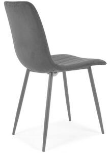 Krzesło welurowe SOFIA - czarne