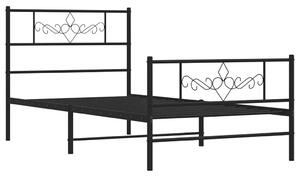 Czarne metalowe łóżko pojedyncze 80x200 cm - Gisel