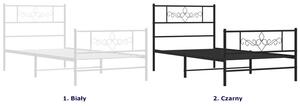 Czarne metalowe łóżko pojedyncze 80x200 cm - Gisel