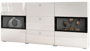 Komoda BAROS 2D3S 132 biaÅa poÅysk