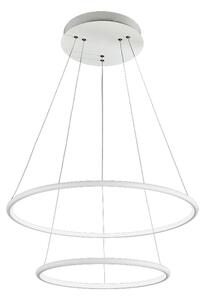 Podwójna biała lampa wisząca led - K437-Ring