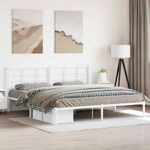 Białe metalowe łóżko małżeńskie 200x200 cm - Sevelzo