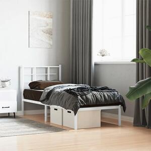 Białe metalowe łóżko w stylu loftowym 100x200 cm - Sevelzo