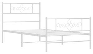 Białe metalowe łóżko rustykalne 90x200 cm - Gisel