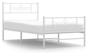 Białe metalowe łóżko jednoosobowe 100x200 cm - Gisel