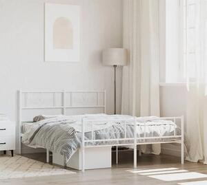 Białe metalowe łóżko loftowe 120x200 cm - Gisel