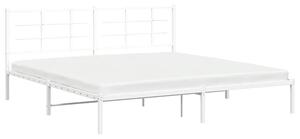 Białe metalowe łóżko małżeńskie 180x200 cm - Sevelzo