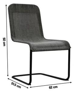 Krzesło ogrodowe PATIO Lincoln 47558 Szaro-czarny