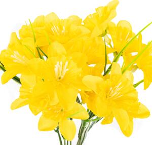 Sztuczny bukiet żonkili z 15 kwiatami, żółty, 32 cm