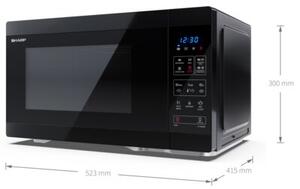 Kuchenka mikrofalowa z Airfry SHARP YCMA262AEB 900W średnica 31.5 cm pojemność 26L Konwekcja Grill Czarny
