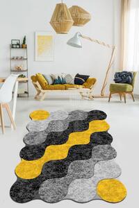 Dywan CIRCLE, 120 x 180 cm, żółto-czarny