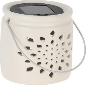 Lampa solarna Darena szara, 9,2 x 9 x 11 cm,porcelana