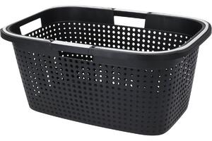 Kosz na pranie z recyklingu z uchwytami 38 l, 60 x40 x 26 cm, antracytowy