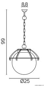 Lampy wiszące zewnętrzne Kule z koszykiem 200 K 1018/1/KPO Su-Ma