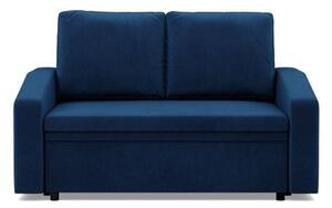 Sofa z funkcjÄ spania, BLOM, velvet, 148x87x90 cm, granatowy | TYLETEGOTU