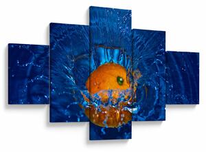 Obraz - pomarańcza w wodzie (125x70 cm)
