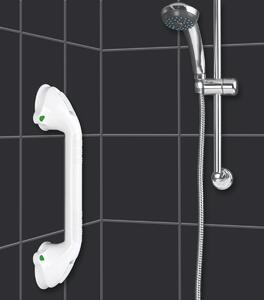 ASTOREO Uchwyt łazienkowy na przyssawki - bialy - Rozmiar 8,5 x 42 x 11,5 cm