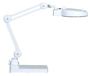 Lampa LED stołowa z lupą powiększającą na podstawie